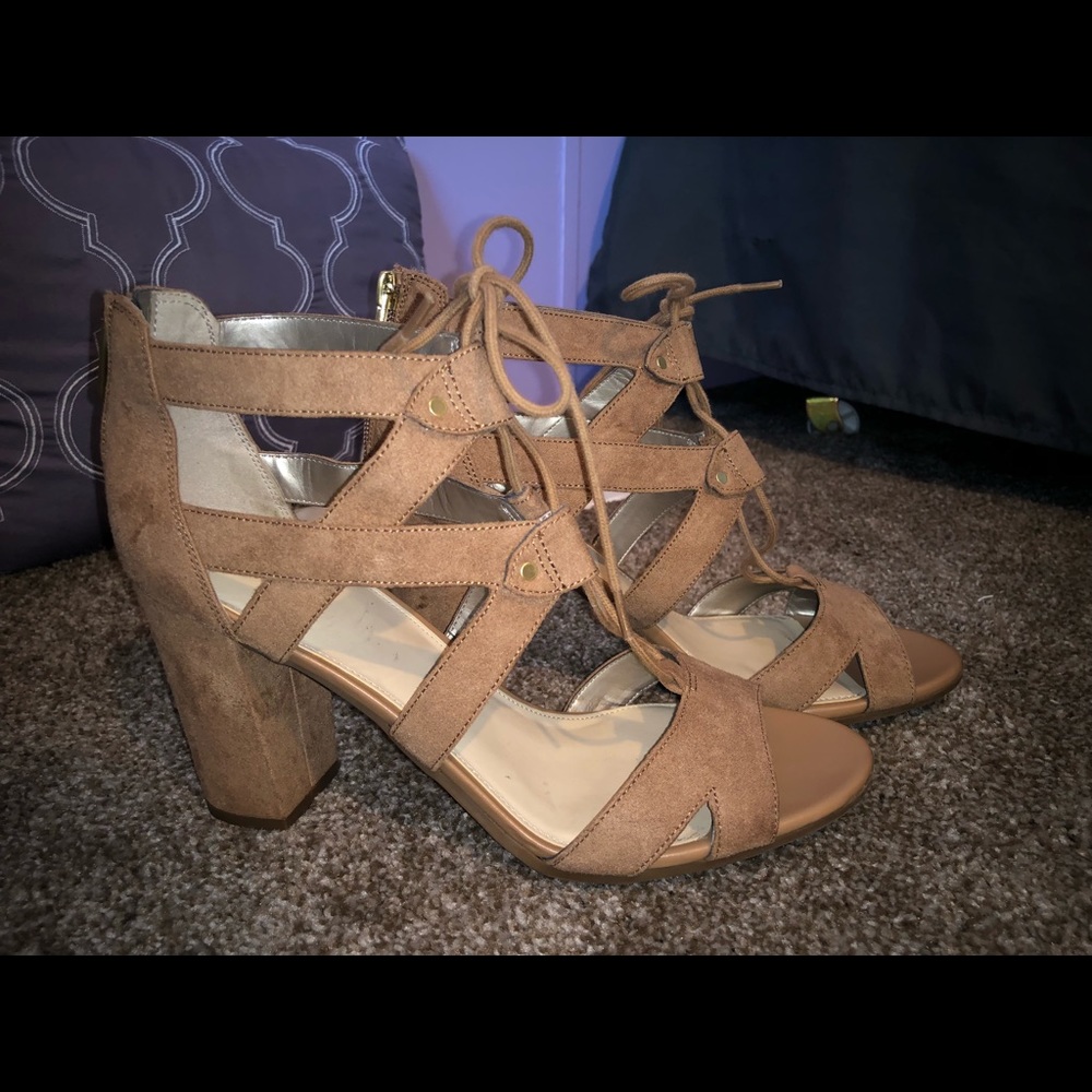 Tan heels.